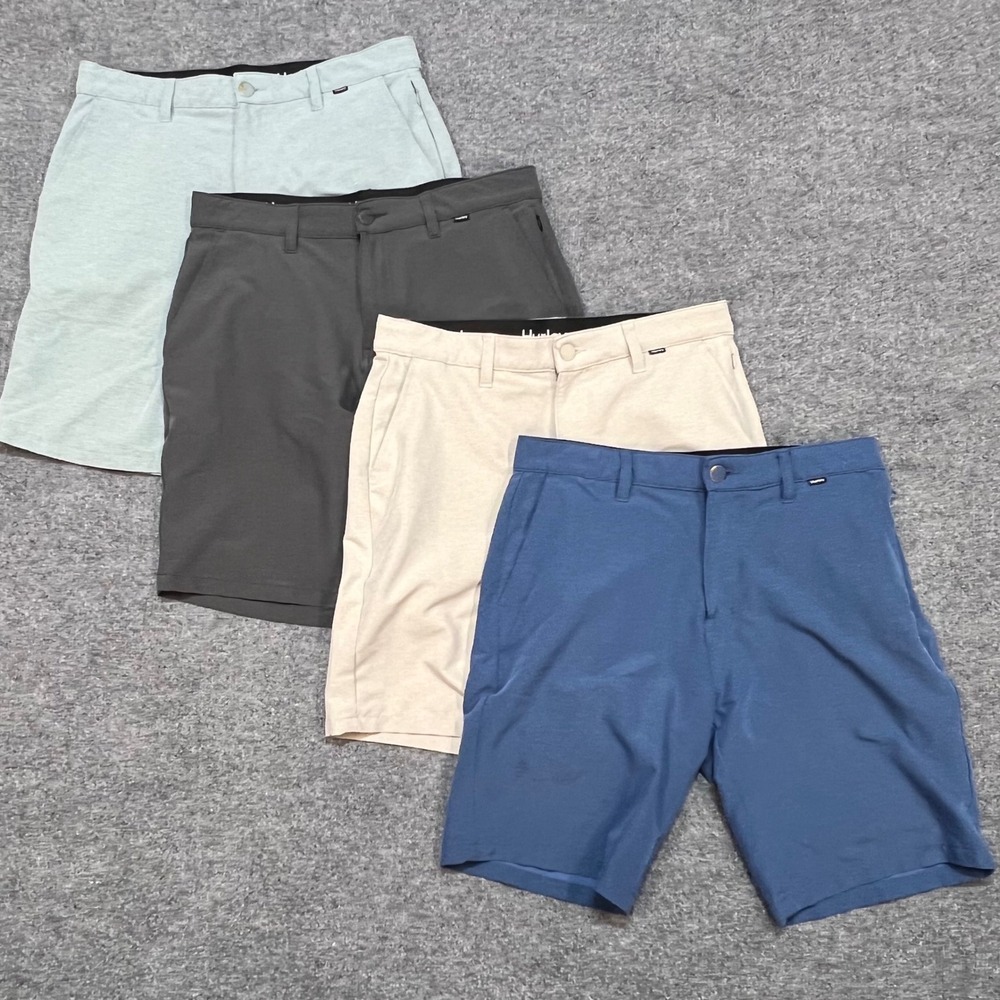Hurley Hybrid Shorts Mens 32 Multicolor 4 Pack Performance Stretch Walk Shorts